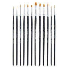 12 PCS Small Detail Painting Brushes Miniature Model Acrylic Watercolor Gouache