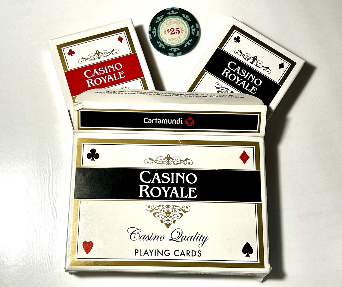 James Bond 007 Casino Royale Playing Cards (2 decks) and Prop