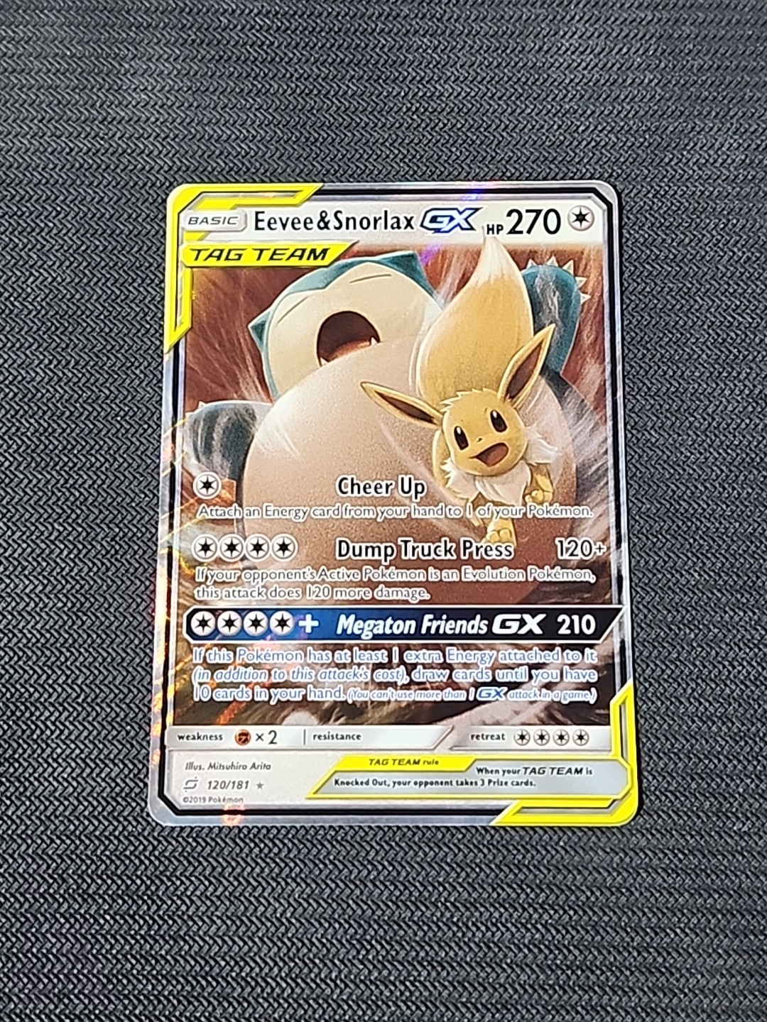 Pokemon Team Up "Eevee & Snorlax GX" 120/181 / Ultra Rare / Near Mint