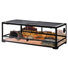 35 Gallon Reptile Tank Terrarium 36x18x12" Front Opening Turtle Tank Ventilation