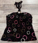 Caribbean Joe Swimsuit Tankini Top size 14 - Black/Pink/Padded      B