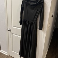 Ladies Off The Shoulder Long Dress Size L Black