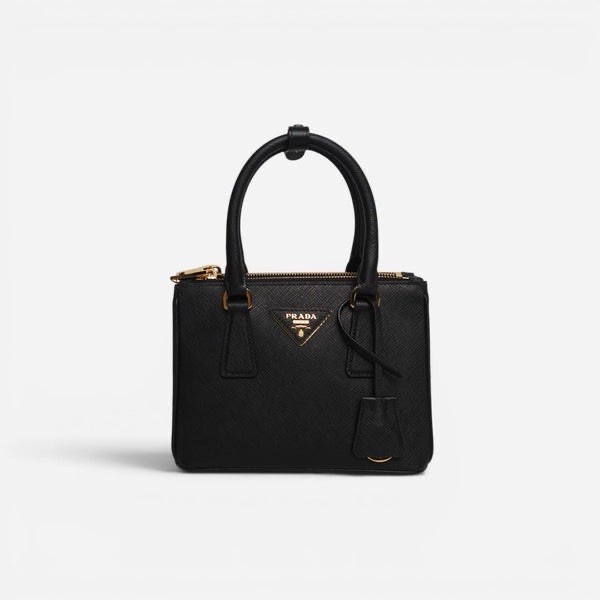 New Prada Galleria mini Saffiano leather bag Black Hand/shoulder Bag