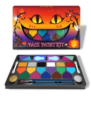 Halloween Makeup Face Painting Kit Evil Pumpkin 17 Colors Water Based Non-toxic