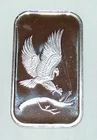Silvertowne Eagle Prospector Vintage Silver Bar 1 OZ Troy Ounce .999 Bullion
