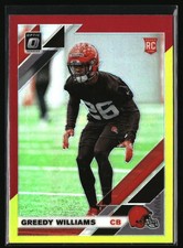 2019 Donruss Optic #122 Greedy Williams Red and Yellow RC Cleveland Browns