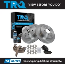TRQ Rear Brake Pad & Rotor Kit Semi-Metallic Fits INFINITI Nissan