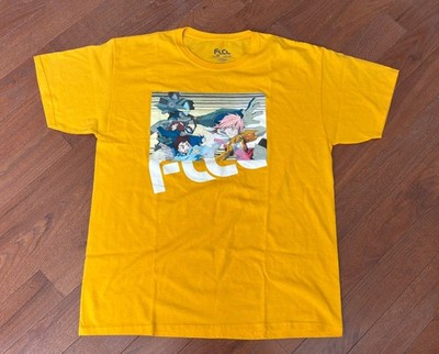 FLCL Lootcrate Funimation Exclusive Manga Anime Graphic Yellow T-Shirt Large