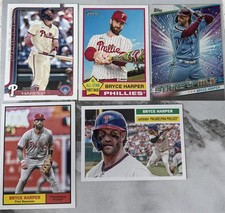 Topps Bryce Harper Baseball Cards (5) Total Cards Phillies Allstar MVP