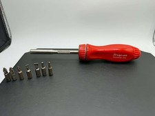 Snap-On SSDMR4B Ratcheting Screwdriver Red W/ Bits SPB-TS 368790