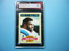 1980 TOPPS NFL FOOTBALL CARD #392 FRED DEAN KSA 10 GEM MINT SHARP+ '80 TOPPS