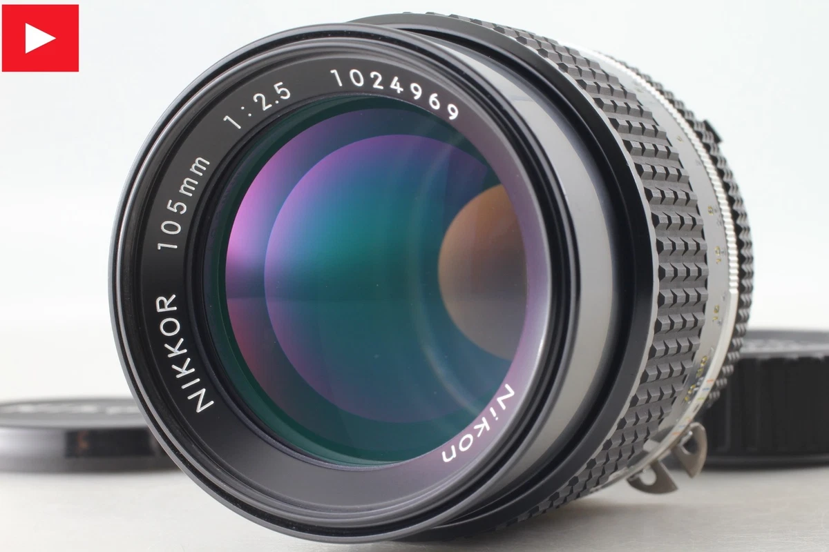 Nikon AI-S Camera Lenses 105mm Focal f/2.5 Maximum Aperture for