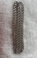 Solid 925 Sterling Silver Chino Link Chain Necklace 49 Grams Men