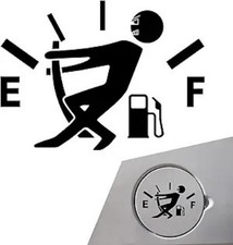 Funny Reflective Fuel Tank Decal Sticker, Self-Adhesive Vinyl Gas Color: Black