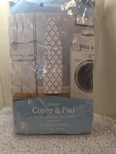 Whitmor Deluxe Ironing Board Cover and Pad Medallion Grey And White Pattern NEW
