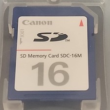 Canon 16MB SD CARD FOR EARLY DIGITAL CAMERA CAMCORDER SDC-16M