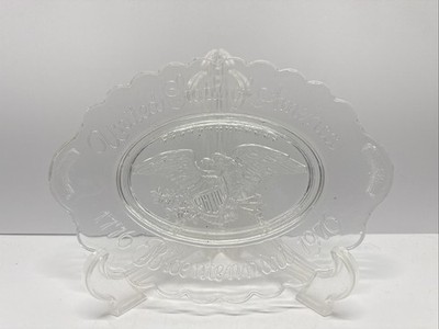 Glass Platter Give Us This Day Our Daily Bread Liberty Freedom United States 12''