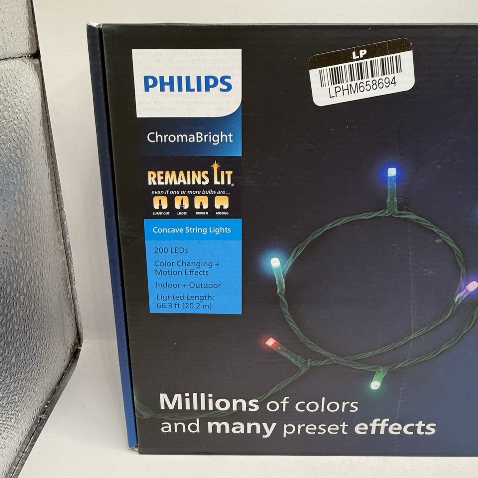 200ct LED Philips ChromaBright App-Controlled Indoor/Outdoor String ...