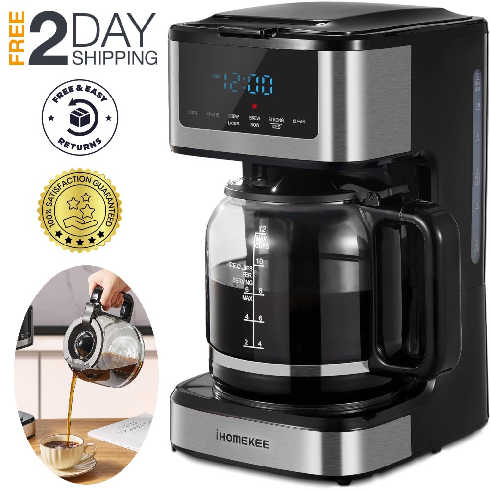 Cafeteras Electricas Modernas Programable De 12 Tazas Para Cafe Negocio Hotel US