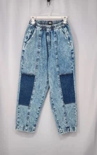 BDG Urban Outfitters Jeans Womens Medium Blue Jogger Patchwork Knee Elastic