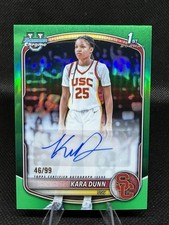 Kara Dunn Bowman Chrome 2025/26 Green Refractor /99 Auto