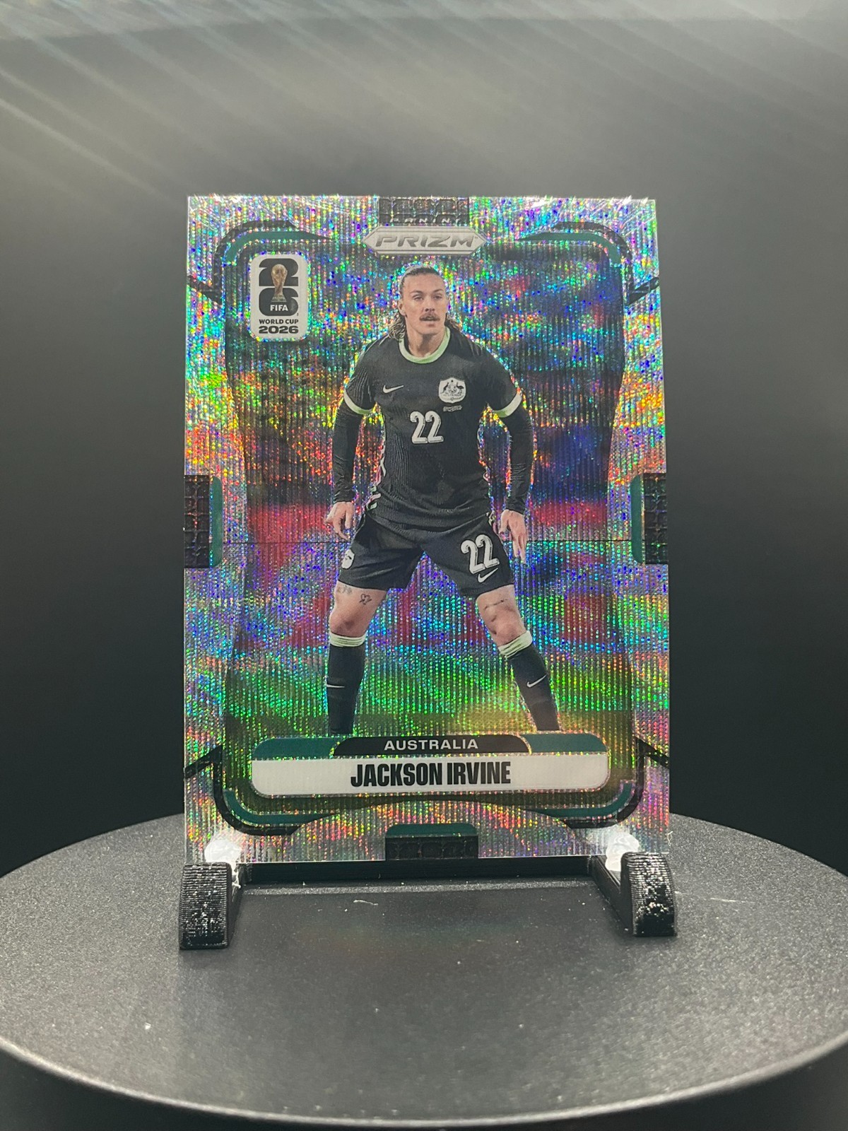 2026 Prizm FIFA World Cup World Cup Wave Prizm #136 Jackson Irvine, Australia