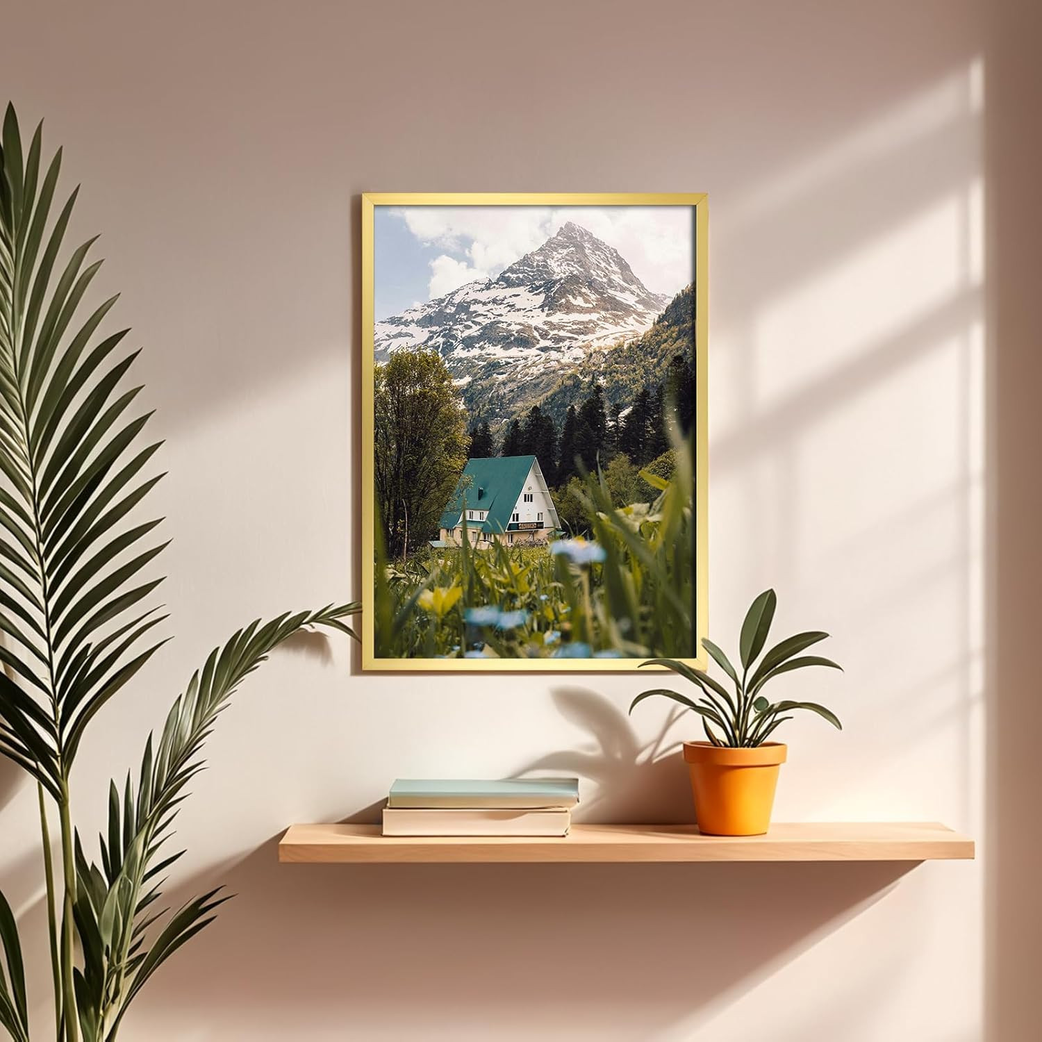 Cornice Oro 50x70 in Alluminio: Robusta e Facile da Appendere - 4