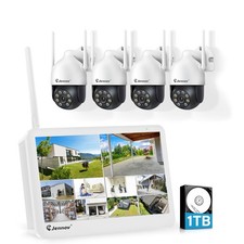 JENNOV 10CH 5MP HD Home WIFI NVR Wired CCTV Security Camera System Night Vision
