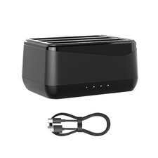 Battery Charger USB-C for Insta360 X4 w/Card Storage Slots Battery Charging Hub