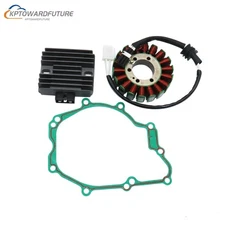 Fit 03-09 YZF-R6S/R6 MAGNETO COIL STATOR+RECTIFIER VOLTAGE REGULATOR+GASKET NEW
