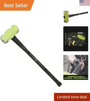 B.A.S.H Heavy-Duty 20 Lb Sledge Hammer - Green Steel Head / Anti-Vibe Design