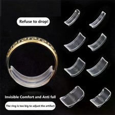 8 Sizes Clear Silicone Ring Sizer Invisible Adjuster Anti-Loss for Loose Rings