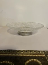Vintage Collectors Crystal Gallery By Fairfield ,Small Crystal Pedestal Server