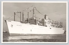 RMS Arlanza Ocean Liner Royal Mail Ship UK RPPC Postcard