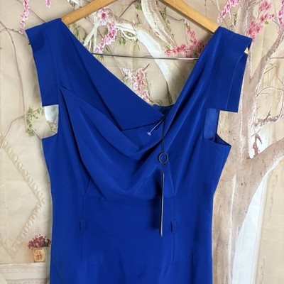 NEW Black Halo Jackie O' Belted Dress in Navy Sz 10 | eBay