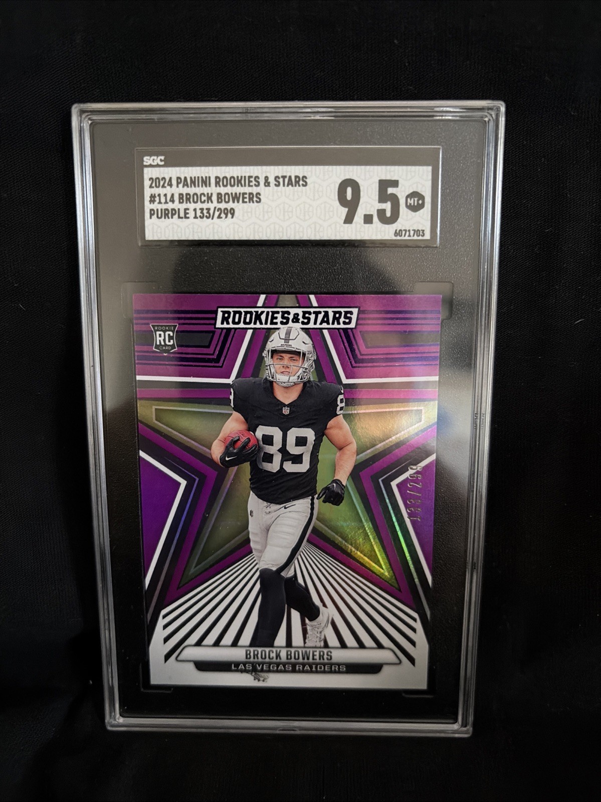 2024 Panini Rookies & Stars - Rookies Brock Bowers #114 Purple /299 (RC)