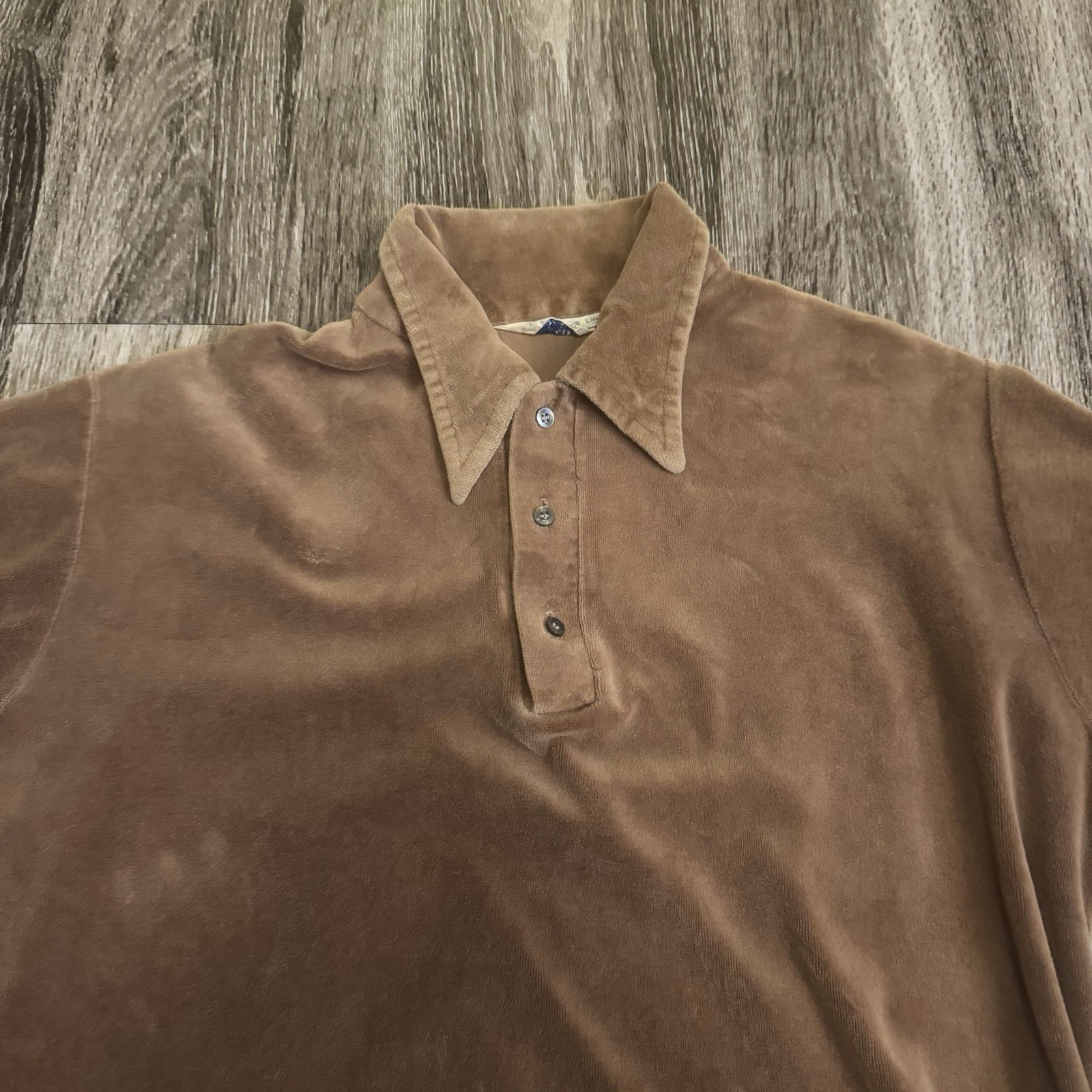 1960’s Towncraft velour Polo Shirt Size Large - image 5