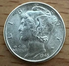 U.S. 1945-S  Mercury 10 cents