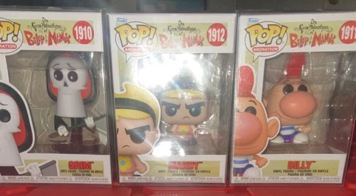 Funko Pop! Animation Billy & Mandy Grim #1910 Mandy #1912 Billy #1911