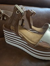 Gliter Womens Wedge Platform Sandals Size 36 ...