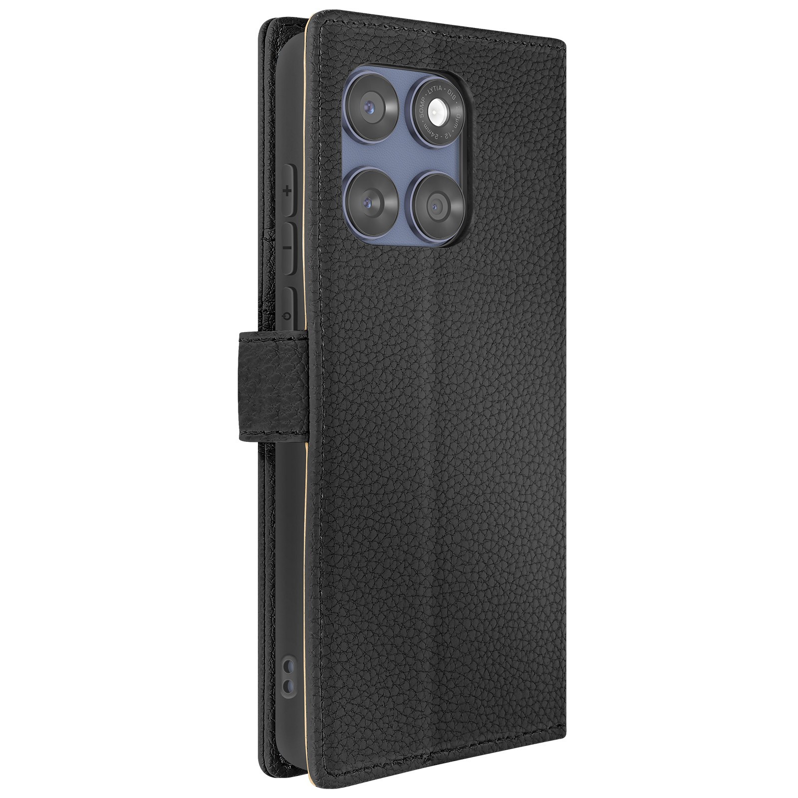 Étui Portefeuille pour Motorola Edge 60 Fusion Housse Magnétique Avizar Noir