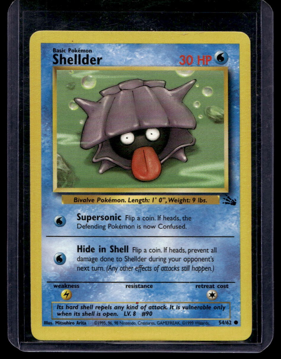 1995 Pokemon Shellder Fossil LP - 54/62