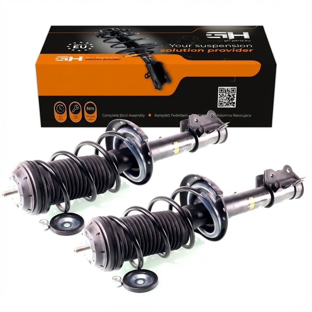 2x Gas Complete Struts Assembly Front for Fiat Panda III 02.2012- 0.9, 1.2