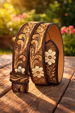 Western Genuine Leather Belt Full Grain Handmade Men's Heavy Duty Without Buckle