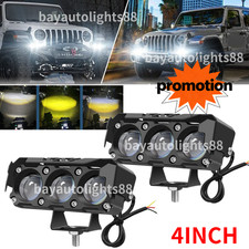 2x 4inch Led Work Light Bar Spot Pods Fog Lamp Offroad Driving Truck 4wd Suv Atv