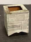 VINTAGE TIN DOLLHOUSE CHIMNEY ONLY GRAY SQUARE STONE MARX? WOLVERINE?