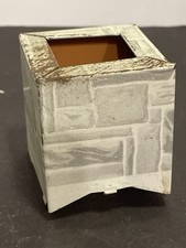 VINTAGE TIN DOLLHOUSE CHIMNEY ONLY GRAY SQUARE STONE MARX WOLVERINE 