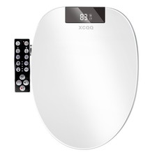 Electric Heated Bidet Toilet Seat with Warm Water Wash, Warm Air Dryer, Soft ...
