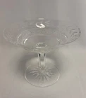 Vintage Waterford Crystal Glandore Footed Compote Bowl Ireland 5.25” Tall