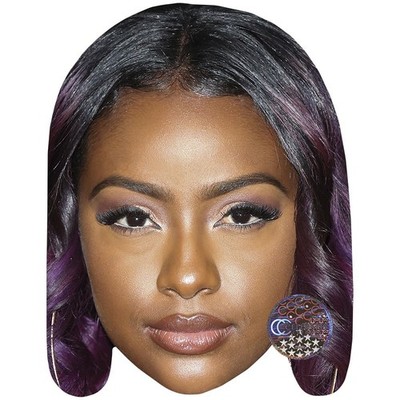 Justine Skye Big Head. Größer als das Leben Maske.
